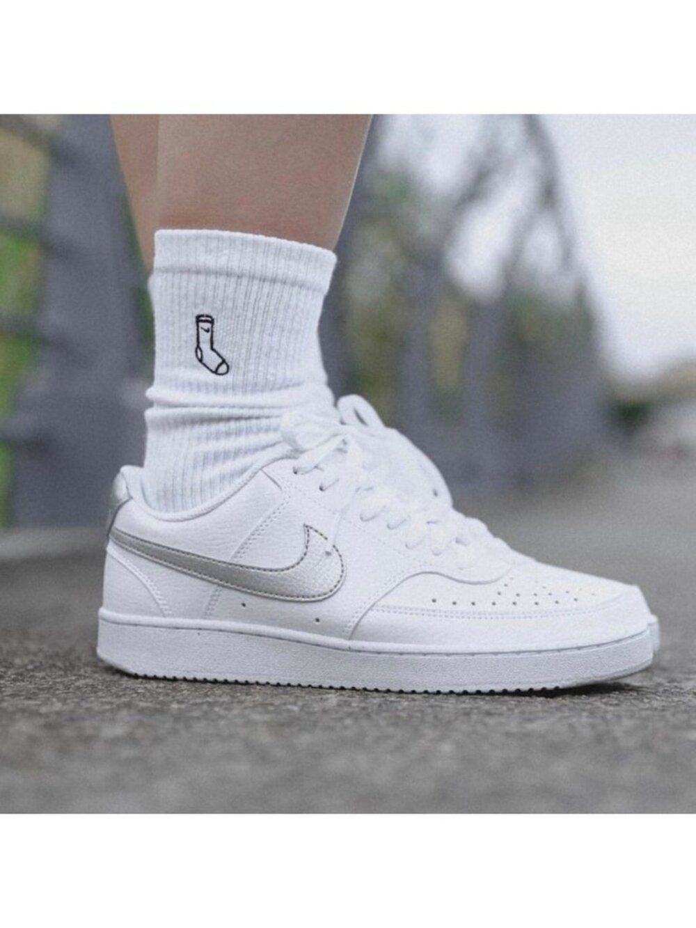 7 women’s Nike court vision lo next nature DH3158 108 WHITE/Silver